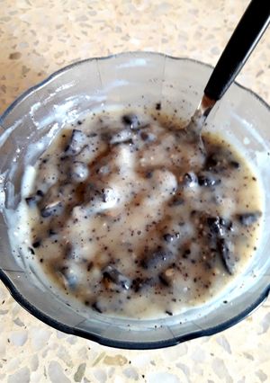 Una foto de Postre crema con Oreo