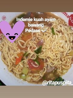 Foto resep Indomie rebus ayam bawang pedas
