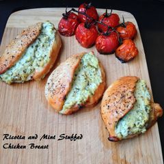 A picture of Ricotta and Mint Stuffed Chicken Breast.