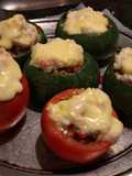 Zapallitos y Tomates rellenos
