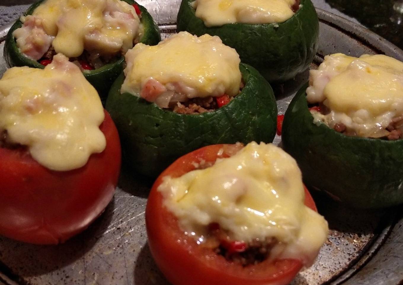 Zapallitos y Tomates rellenos