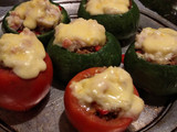 Zapallitos y Tomates rellenos