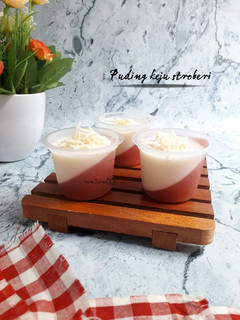 Foto resep Puding keju stroberi
