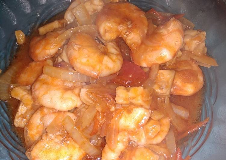 makanan Tumis udang saos tomat kilat ekspres Jadi, Bisa Manjain Lidah
