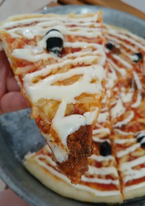 صورة لوصفة 🍕 بيتزا على طريقتي 🍕