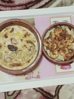 صورة لوصفة فيتوتشيني وطاجن سي فود 😍😍