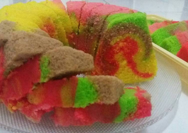 Rainbow Steamed Cake