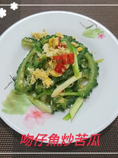 吻仔魚炒苦瓜(簡單料理) 的食譜成品照片