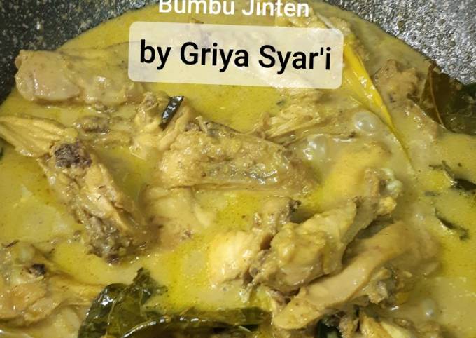 Resep Opor Ayam Kampung Bumbu Jinten oleh Griya Syar'i