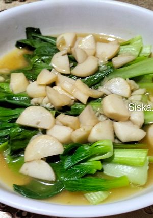 Foto resep Kailan Cah Bakso Ikan