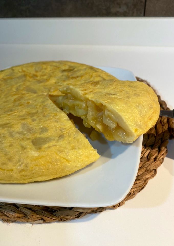 Una foto de Tortilla de patata fit sin aceite🥔