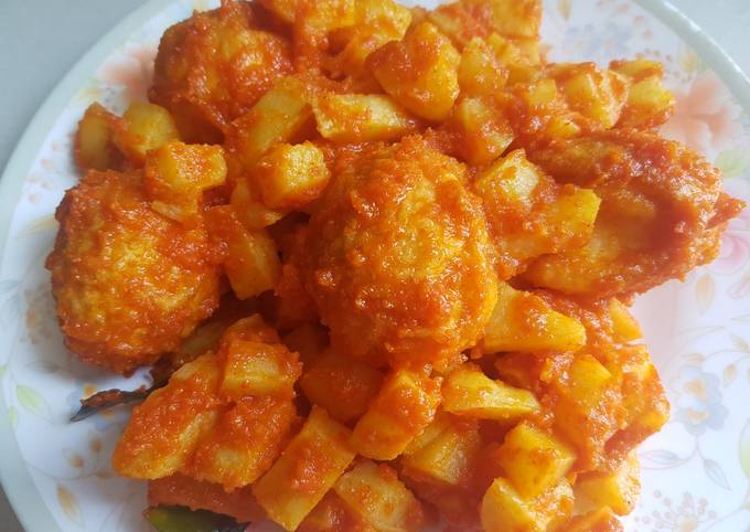 Resep: Kentang &amp; Telur Balado Murah