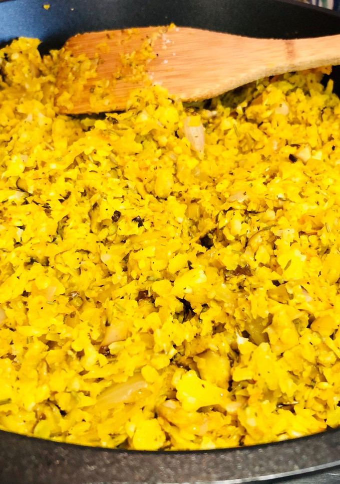 Una foto de Falso arroz de coliflor