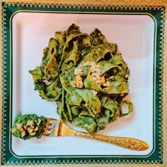 A picture of Walnut Pesto Fettuccine.