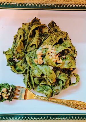 A picture of Walnut Pesto Fettuccine.