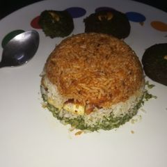 A picture of Tiranga pulao.