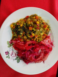 Una foto de Revuelto de vegetales
