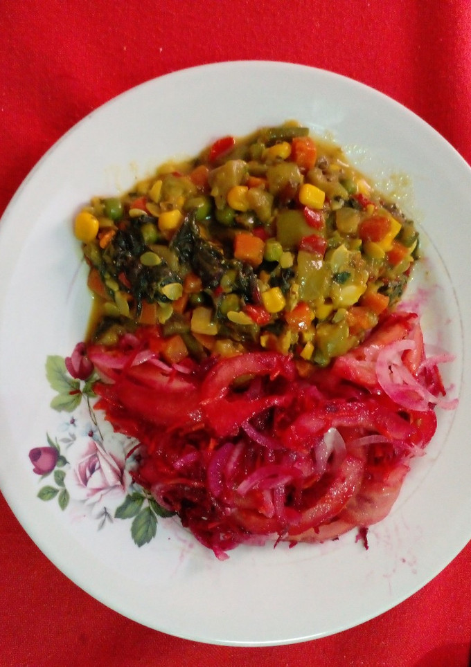 Una foto de Revuelto de vegetales
