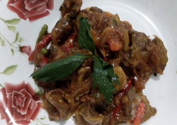 Cara Gampang meracik Tumis Ati Ayam pedas manis, Lezat Sekali