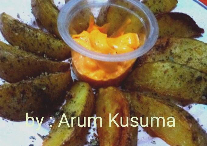 Resep: Potato Wedges (Tanpa di Oven) Untuk Pemula