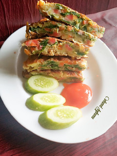 Foto resep Spinach omelette