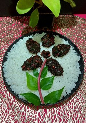 A picture of Lal Saag Bhaja.
