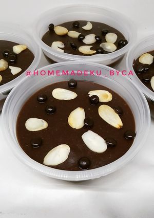 Foto resep Puding Brownies Top Chocochips & Slice Almond