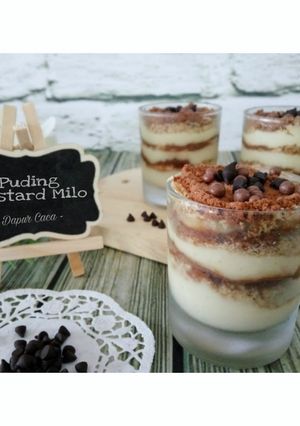 Foto resep Puding Custart Milo / Puding Milo