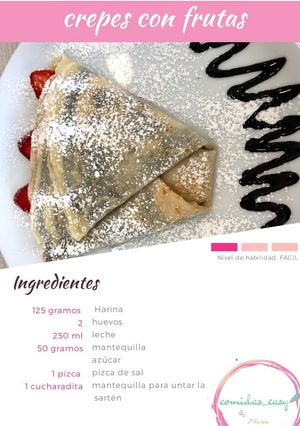 Una foto de Crepes con fruta
