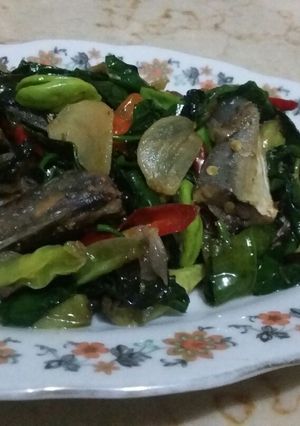 Foto resep Oseng ikan asin peda daun melinjo muda pete
