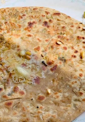 A picture of Moong sprouts Paratha.