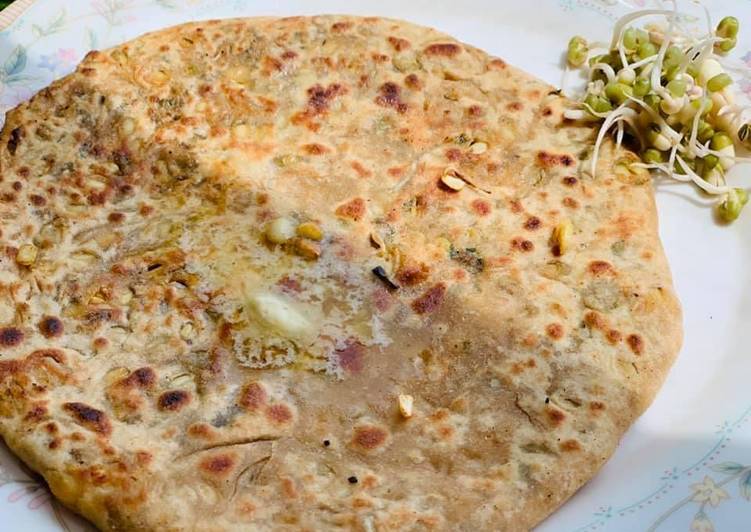 Recipe of Perfect Moong sprouts Paratha