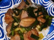A picture of pork pepper stir fry