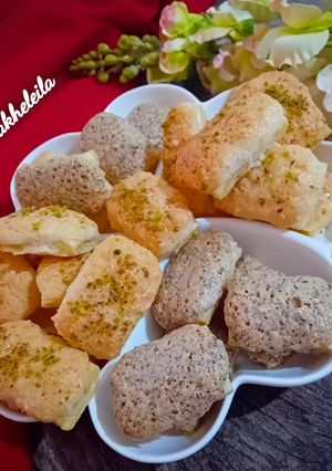 عکسی از دستور شیرینی نارگیلی با خمیر هزارلایه