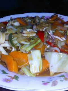 Foto resep Cumi masak sayur teriyaki