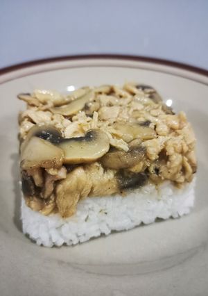 Foto resep Nasi Tim Ayam Jamur