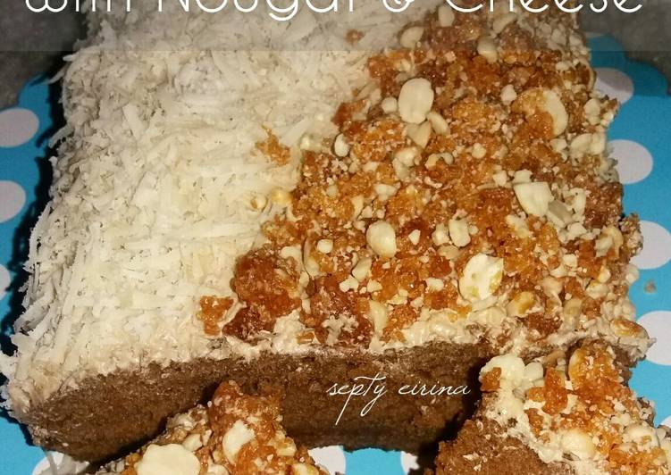 Bagaimana Menyiapkan Bolu jadul mocha with nougat &amp; cheese yang Bikin Ngiler