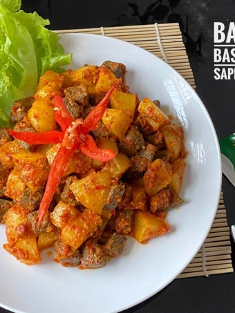 Cara Mudah Membuat Resep Balado basah hati sapi kentang yang Lezat
