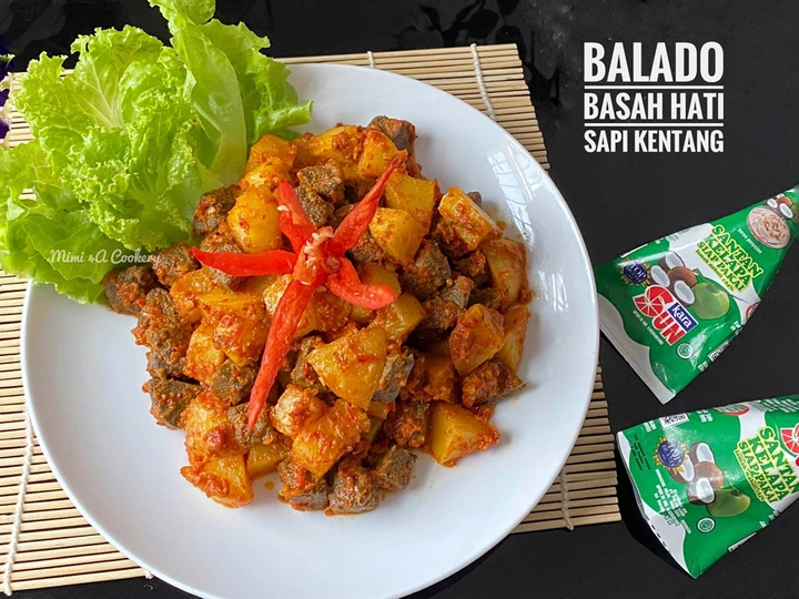 Cara Mudah Membuat Resep Balado basah hati sapi kentang yang Lezat