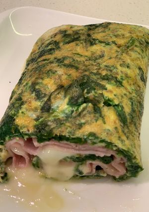 Una foto de Omelette / Rol de espinaca