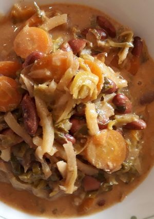 A picture of Coconut bean casserole.