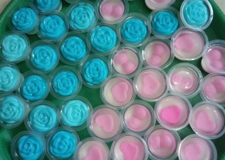 Resep Puding mawar kaca yang Menggugah Selera