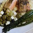 Brad's seared salmon w/ gnocchi carbonara