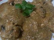Una foto de carne a la sidra