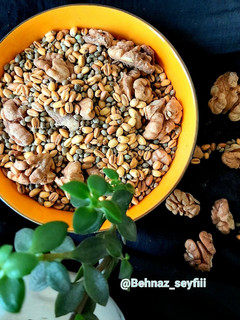عکسی از دستور گندم برشته و شاهدانه (تنقلات شب یلدا)