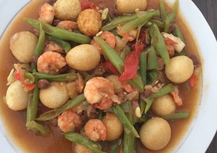 Tauco udang puyuh buncis
