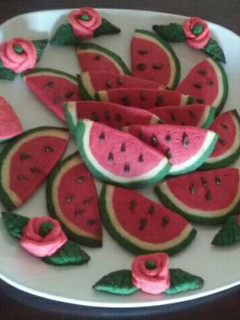 صورة لوصفة 🍉بسكويت البطيخ🍉😋