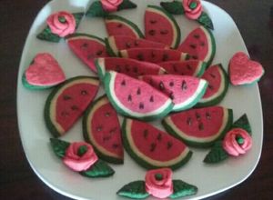 صورة لوصفة 🍉بسكويت البطيخ🍉😋