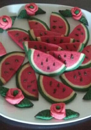 صورة لوصفة 🍉بسكويت البطيخ🍉😋
