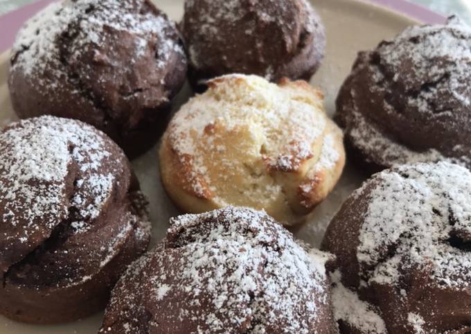 Muffins di ricotta...bicolor